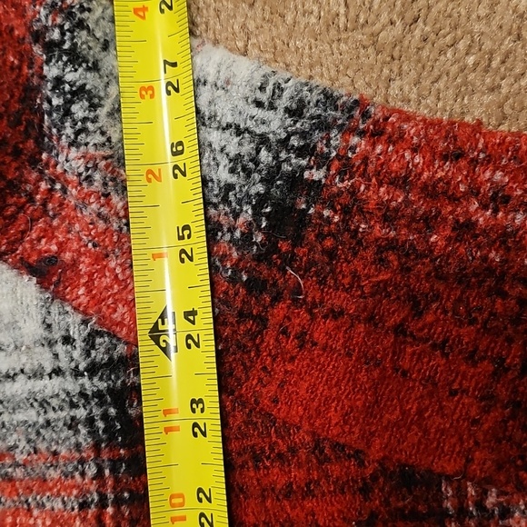 Zara Top Red Plaid Sweater Size Small - Picture 10 of 10